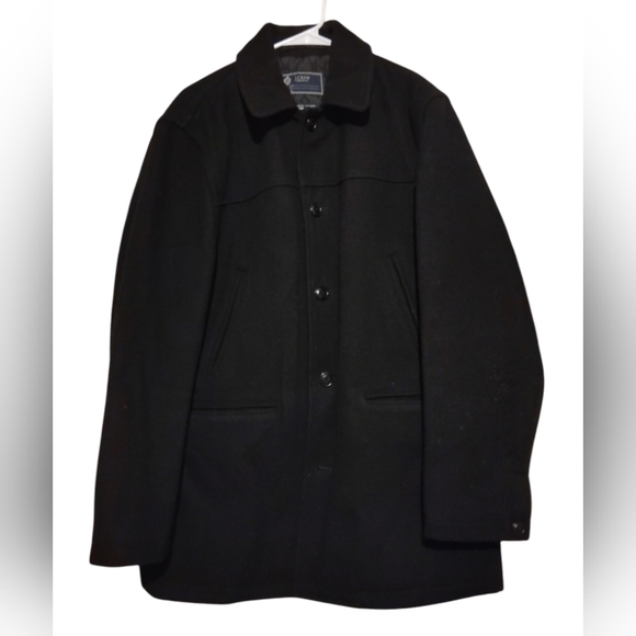 J.CREW Men's Varsity Wool Jacket Stadium Cloth Outerwear Black Size L VTG 2009 - Picture 1 of 11